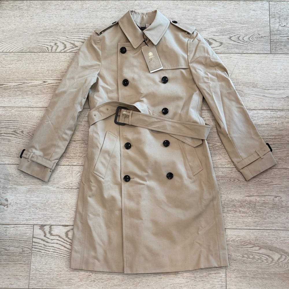 Burberry Double-Breasted Tan Trench Coat